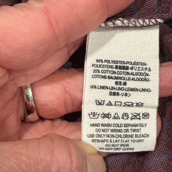 We the Free Oversized Maroon Striped Sleeveless T Shirt XS - Picture 7 of 7